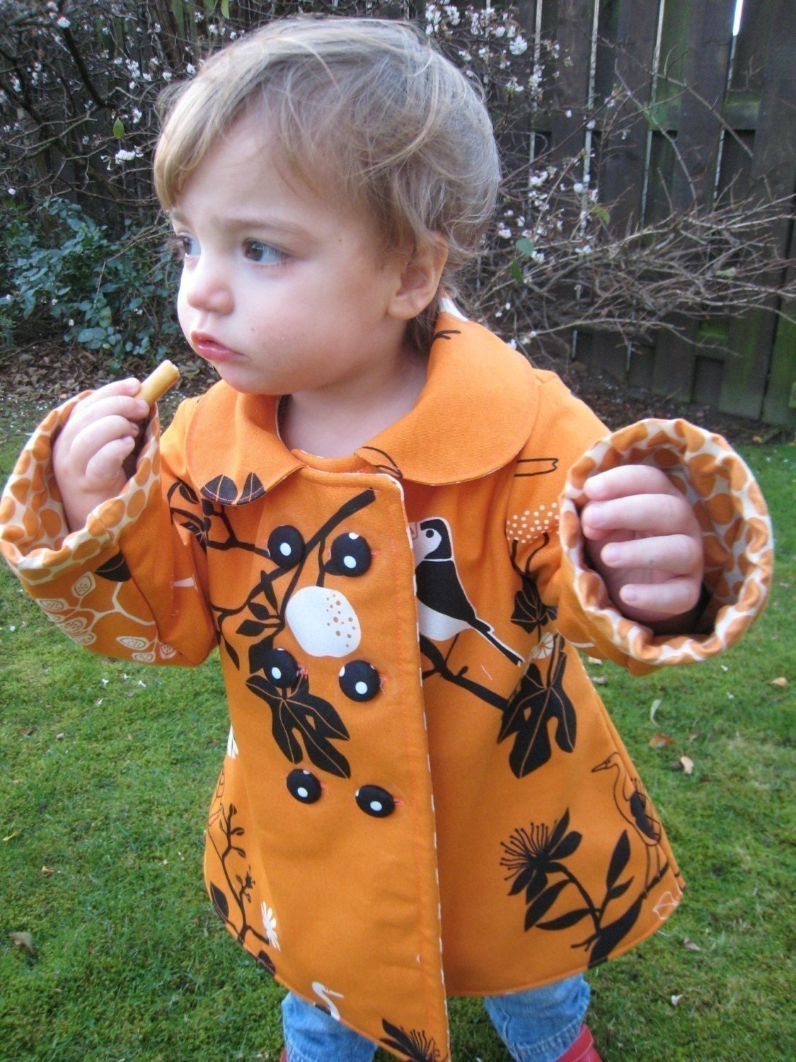 Reversible double breasted coat pattern and tutorial - 18m/2T/3T/4T - PDF
