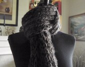 Black/Brown Unisex Chunky - Extra Long Scarf