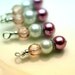 4 Piece Bead Dangle Charm Drop Set In Vintage Style Rose Pink and White Pearl with Czech Pink Crystals