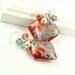 Bamboo Earrings Aqua Pink Pastel Crystal Spring Fashion Gold Pearl Sterling Silver Ear Wires