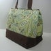 Insulated Lunch Bag Purse - Seafoam and Green