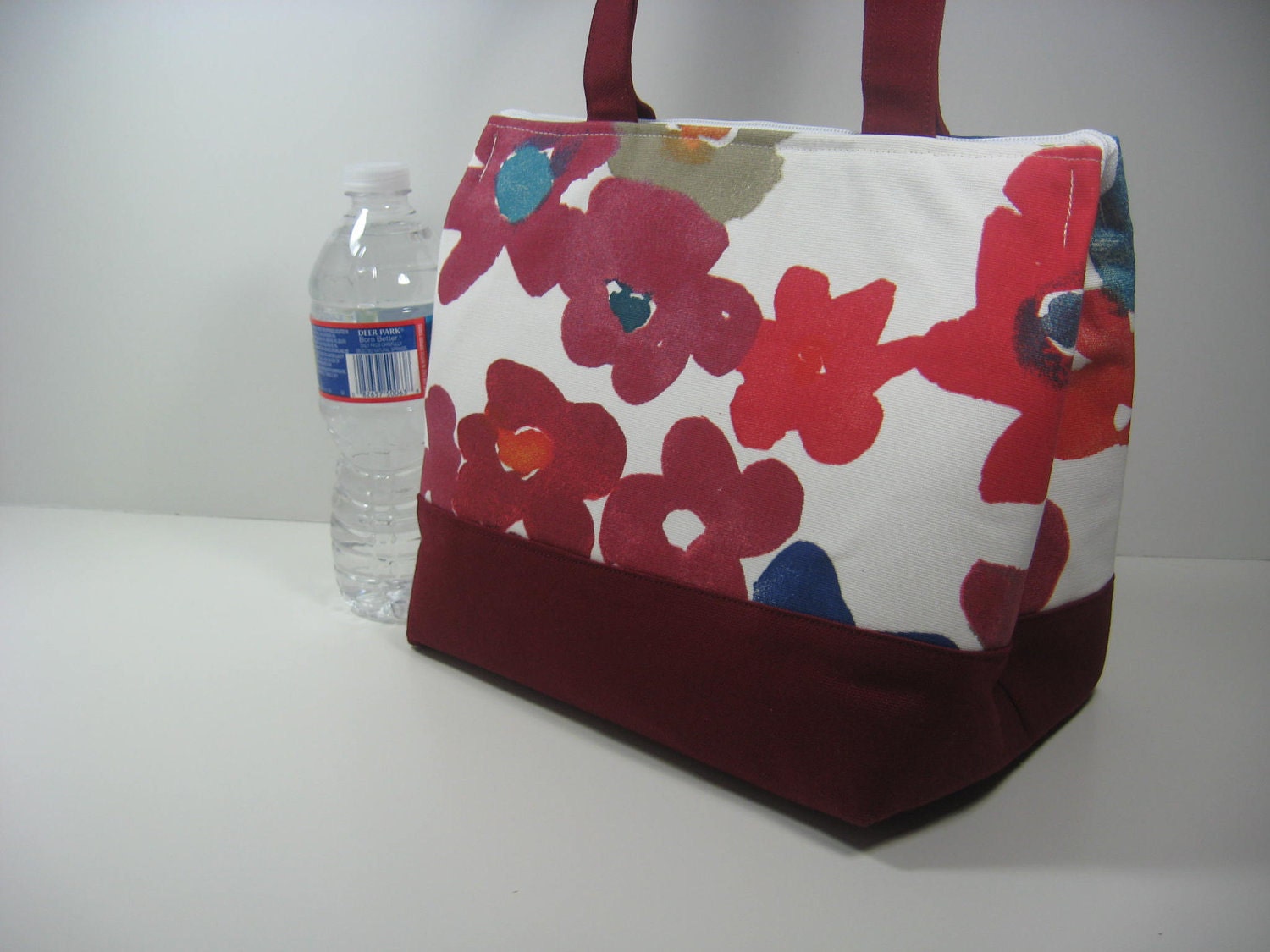 Insulated Lunch Bag Purse - Petals