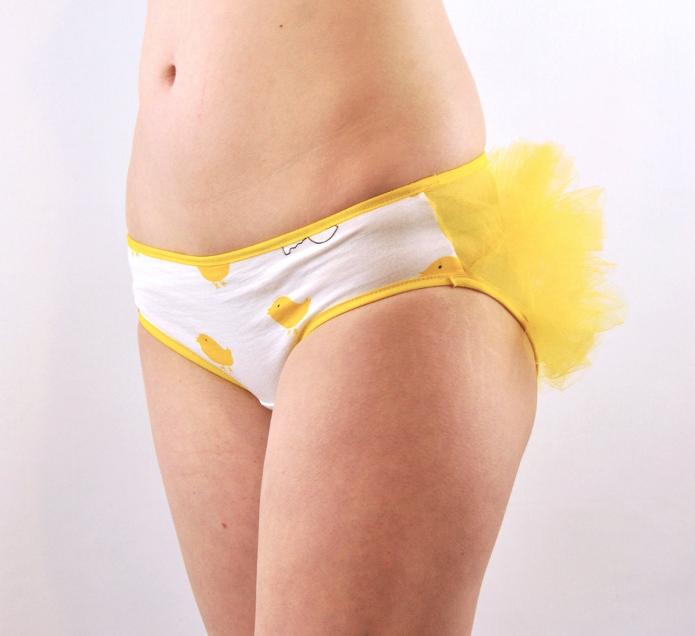 Little chicks panties with super frilly tulle back lingerie