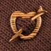 Petite Heart and Arrow Shawl Pin