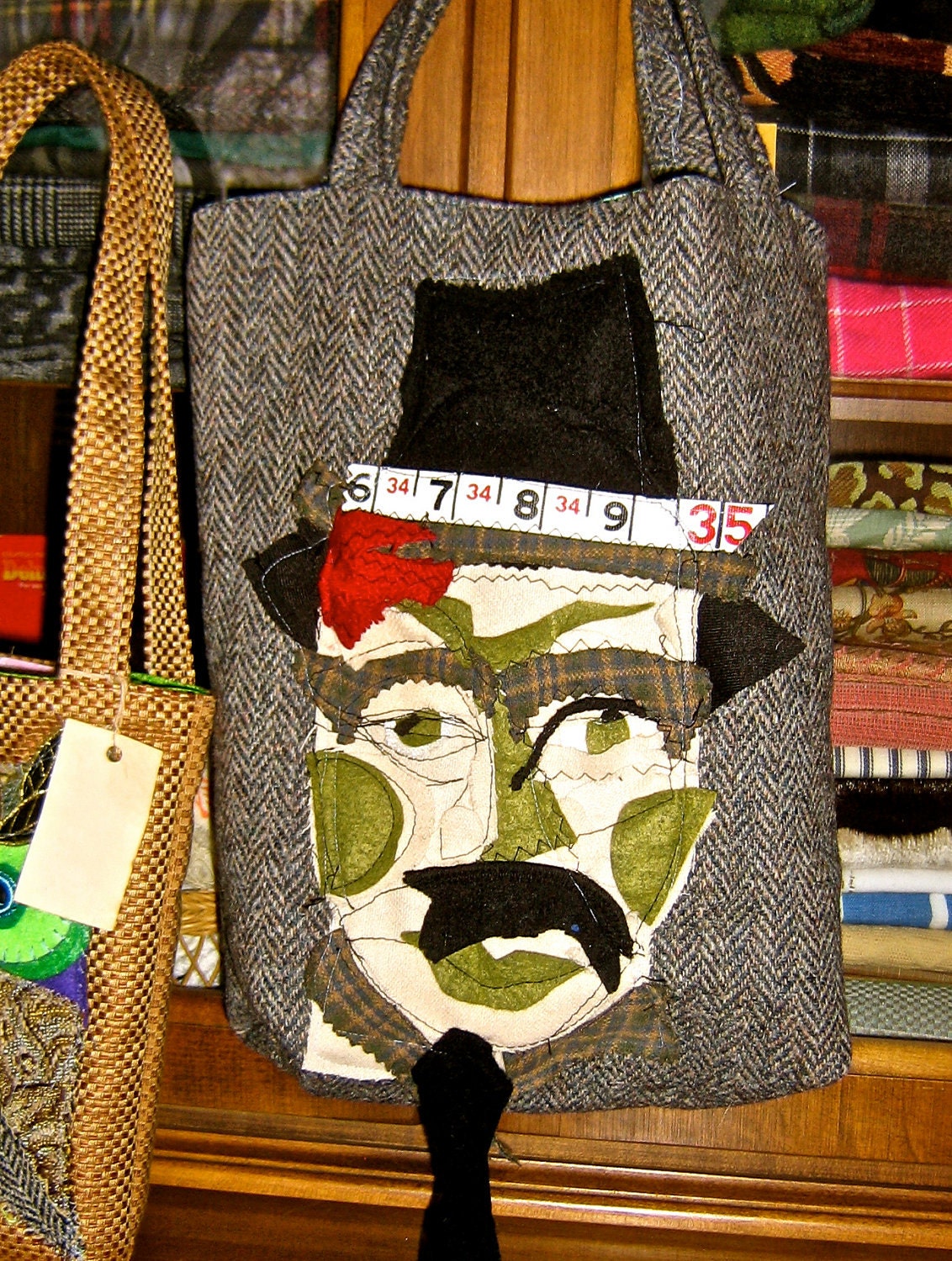 Medium  Tote Bag Steampunk Man in a Hat