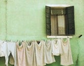 Laundry day, 8x8 fine art photograph, window from a house in the island of Burano, Italy