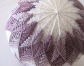 home decor decorative ball - hand embroidered - japanese temari thread ball - antique lavender - hostess gift - decorating idea