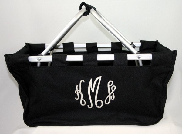 Monogrammed Gift  Market Tote Basket with Monogram Perfect Teacher Gift