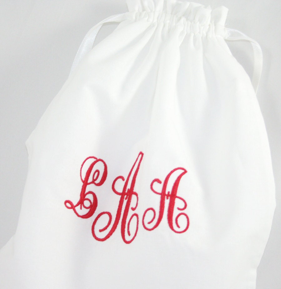 Monogrammed Gift Lingerie Bag Personalized Travel Bag