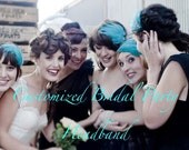 5 Bridesmaid Feather Hair Pieces Headband or Clip
