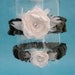 Garter Camouflage and Ivory Satin Feather Rose Garter Set F272- bridal garter wedding accessory