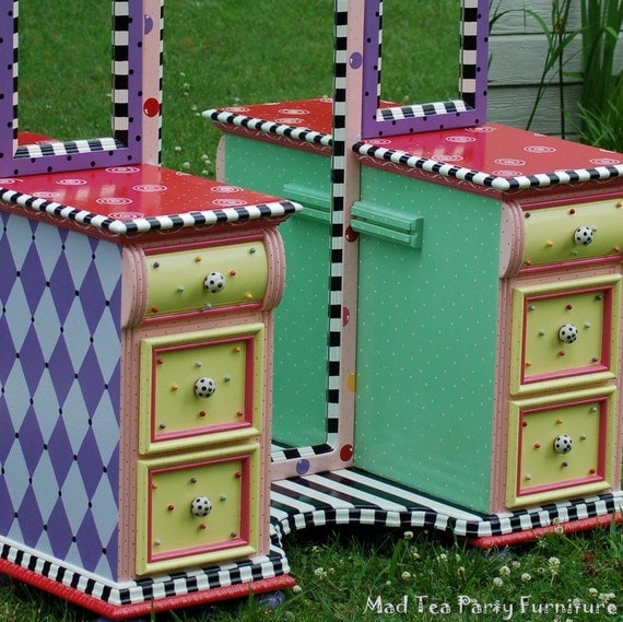 Reserved Listing Hand Painted Vanity