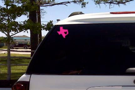 Texas State Decal With Local Heart