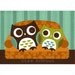 36R Retro Owls on Sofa 5x7 Print