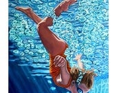 Plunge no.2 - Original Stillman Giclee on Signed Archival Paper, 12x16 in.