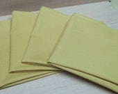 brownish yellow cotton handkerchief hankies reusable napkins treasury item