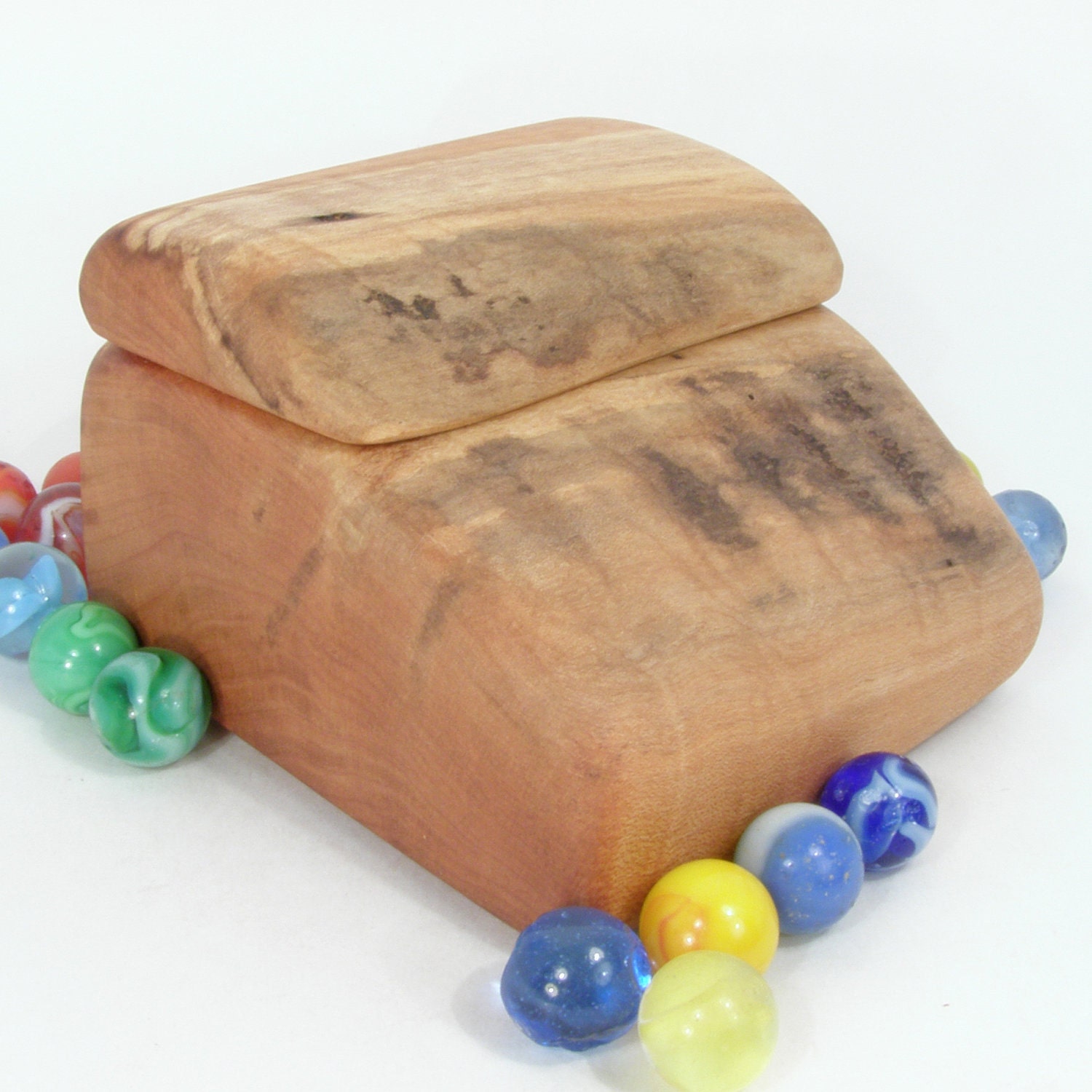 Oregon Maple Wood Box, nature lover's gift, office desk organizer, eco friendly gift box, jewelry box, necklace box, natural wood art,