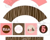 PRINTABLE DIGITAL FILE Camping Woodsy Party Printables (with your own customized accent color) Il_170x135