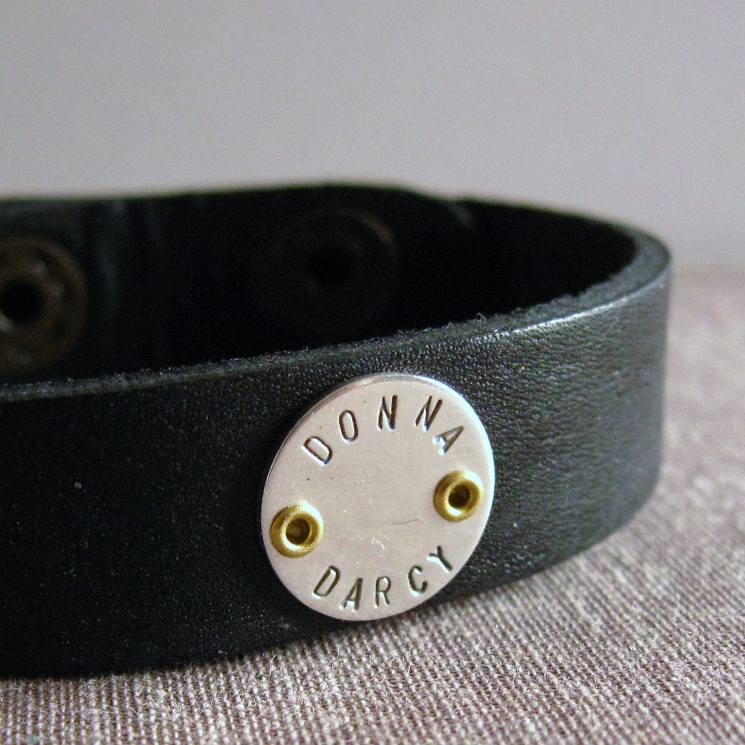 leather and sterling cuff