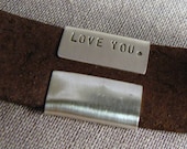 Leather cuff (hidden message)