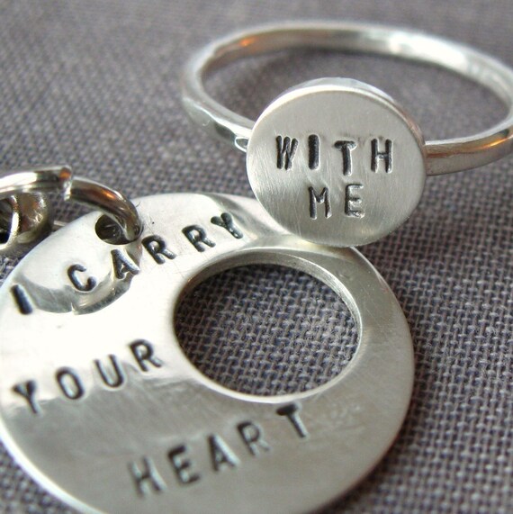 intertwine. sterling silver ring and keychain