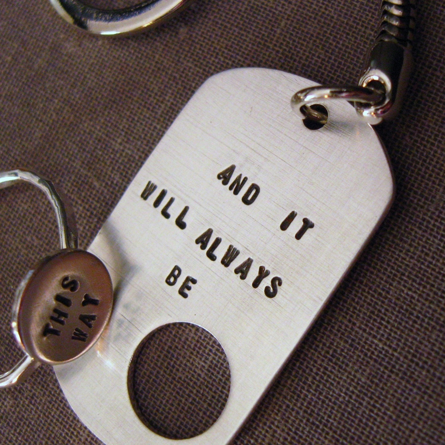 Reserved for Lorae. dog tag chain and sterling silver HEART ring