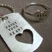 intertwine. dog tag and sterling silver HEART ring