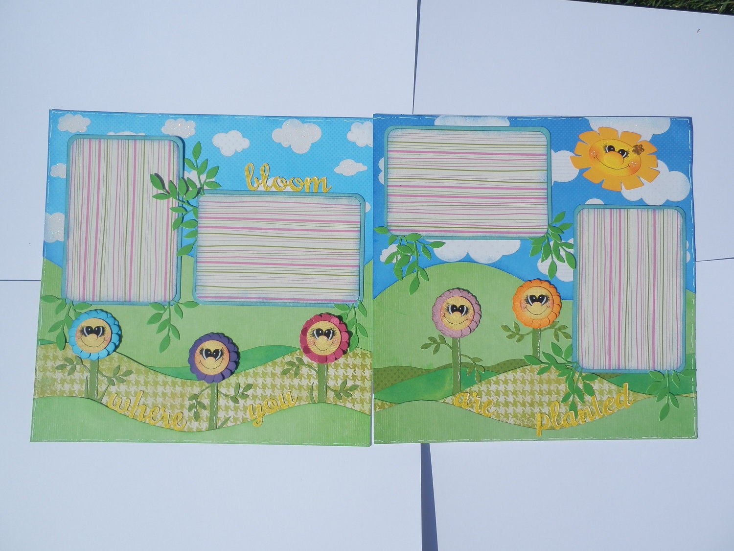 premade 12 x 12 2-paged scrapbook layout