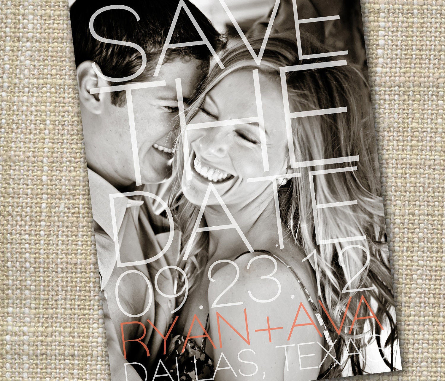 modern photo save the date - make a statement.