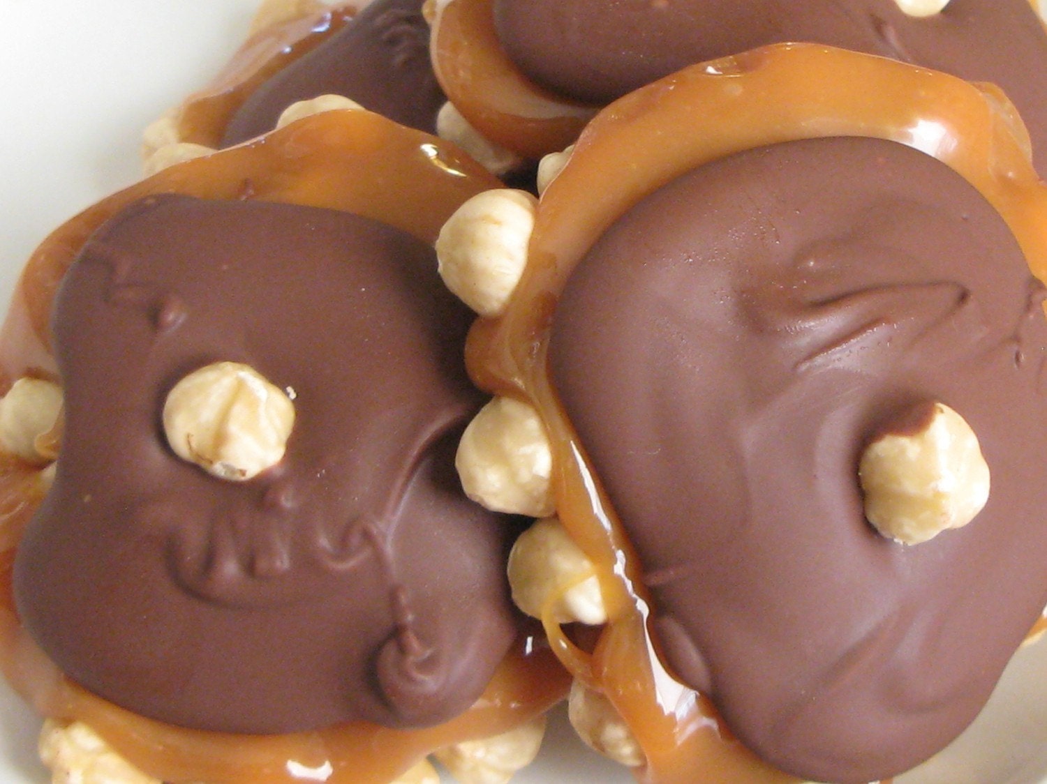 Hazelnut Caramel Chocolate Turtle Clusters 2 Clusters Il_570xn