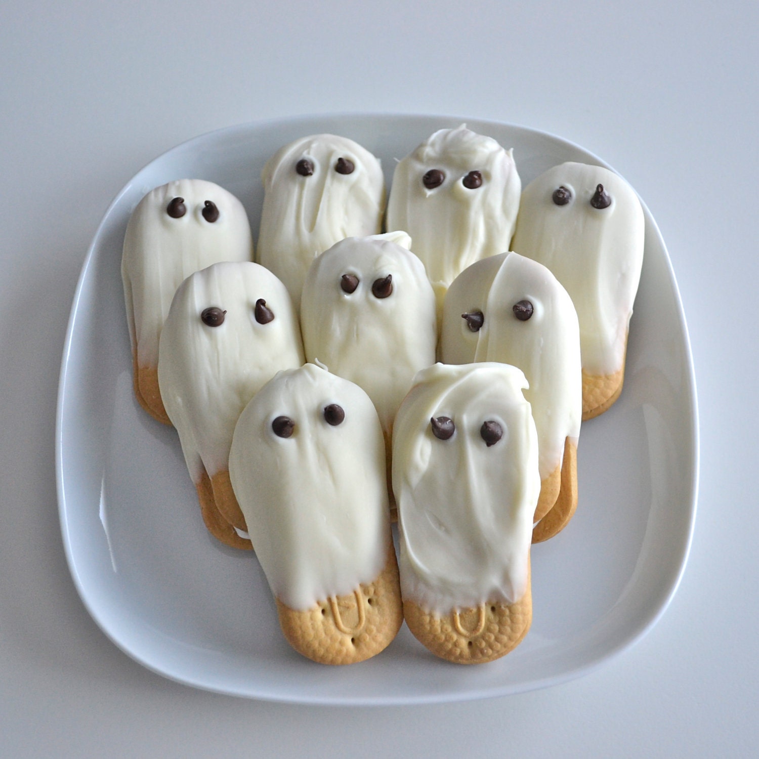 White Chocolate Ghost Cookies 2 Dozen