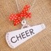 Cheer Metal Megaphone Cheerleader Necklace Cheer Mom