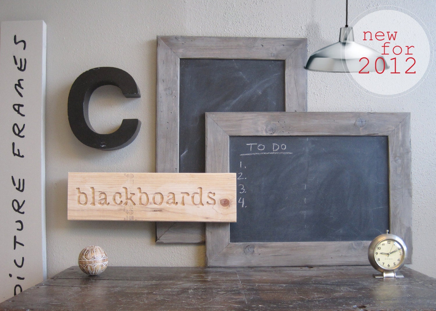 chalkboard with driftwood gray frame . . . handmade blackboard