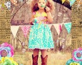 New Spring 2012 -- MADEMOISELLE - Sleeveless Kimono - Available in sizes 2T 3T 4T 5 6 7