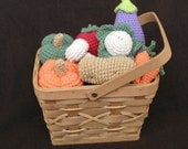 crocheted cotton vegetables play food for play pretend fun