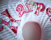 Monogrammed Nursing Pillow Cover in BLOOM, Personalized with Your Baby girl's First Name, Boppy (TM) not included