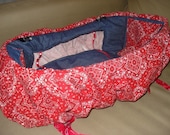 Shopping Cart Cover Blue Denim Seat Red Bandana Skirt