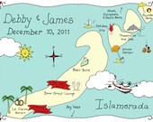 wedding map - custom save the date or invitation
