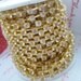 CLEAR rhinestone chain ( Gold tone ) 4mm stone 50cm
