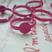 RARE PINK PAINTED Adjustable rings with blank pad 8 rings