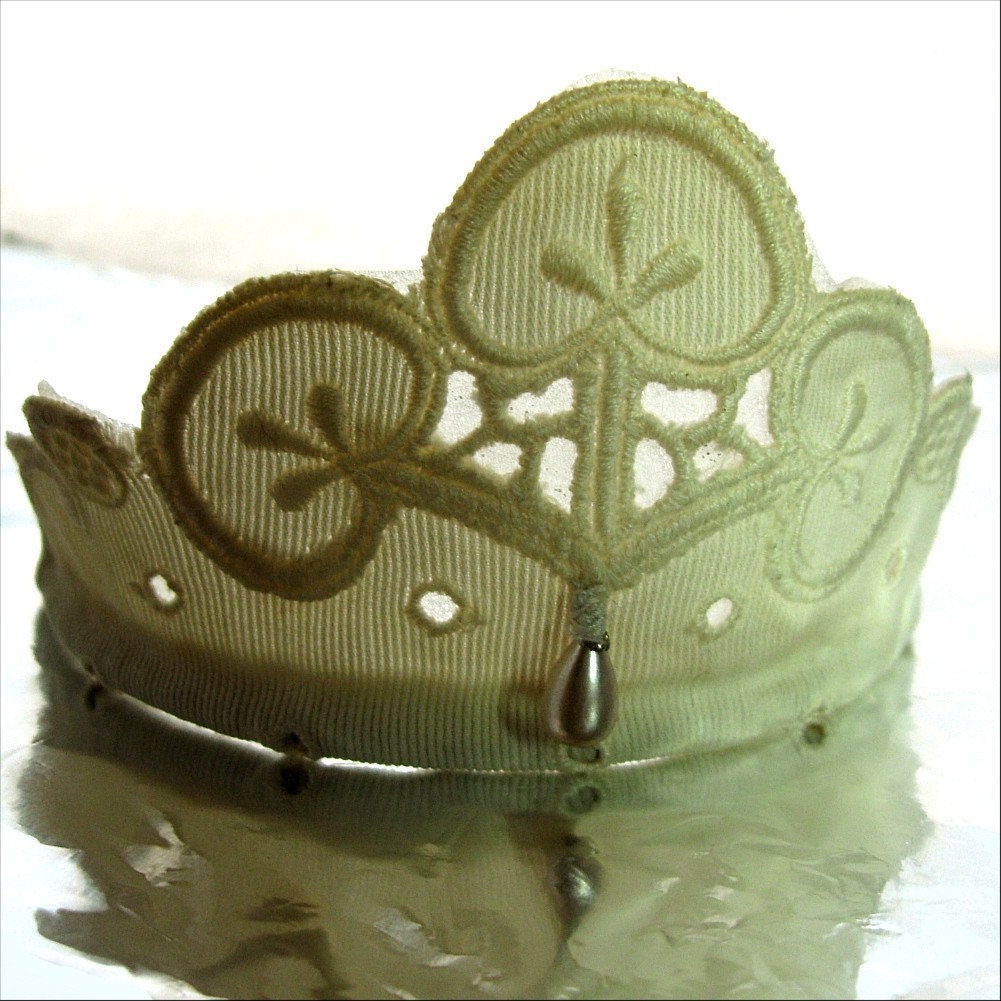 Bridal Tiara / Vintage Fabric
