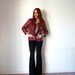 Vintage 70s Oxblood Red FITTED BLAZER Rocker Jacket M