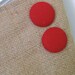 FREE SHIPPING Two Burlap Holiday Stockings with Your Choice of Covered Buttons