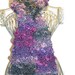 Womens Hand Knit Fashion Yarn Scarf - Lilac, Pastel Pink, Fuchsia and Grey - Made to Order