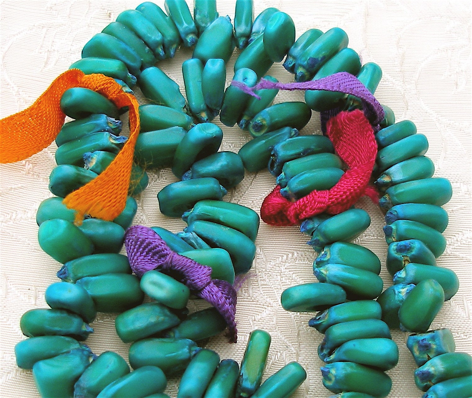 New Mexico Indian blue corn necklace-Vintage by OldeTymeNotions