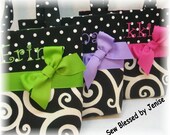 Princess Monogrammed Tote - Choose your accent color- Flower Girl Gift