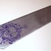 Day of the Dead microfiber necktie. "Dia de los Muertos." Silver tie Purple skull