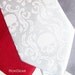 White damask necktie. silkscreened men's tie. microfiber. Choose from 59 necktie colors standard, narrow or skinny width