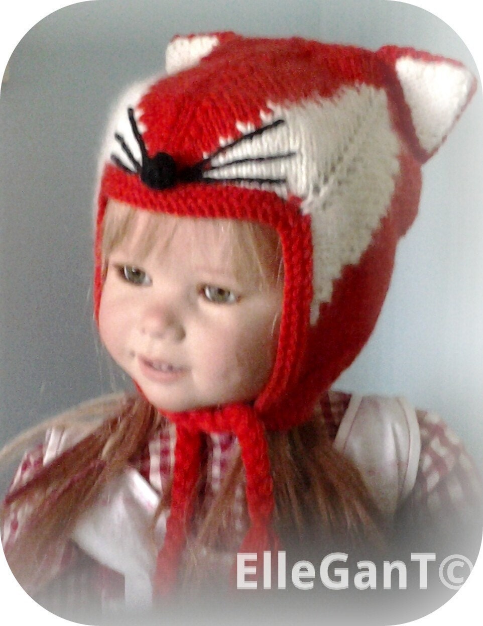 Cashmere fox hat size 3-5T