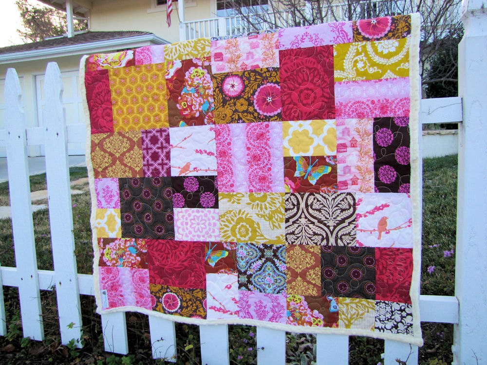 40x46 Random Patchwork Anna Maria Horner Clippings Quilt Made to Order